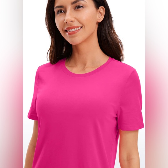 Pima Cotton Short Sleeves Round Neck - Picture 3 of 5